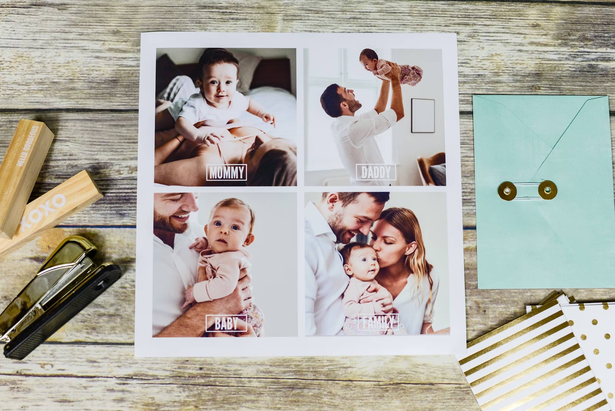 Beautiful new born baby photo book layout